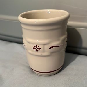Longaberger pottery bathroom cup/toothbrush holder